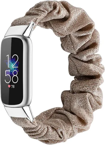Miniatura 21 de Correas elásticas compatibles con Fitbit Luxe Bands, pulsera elástica de tela suave de repuesto para Fitbit Luxe Fitness Tracker, pequeña/grande