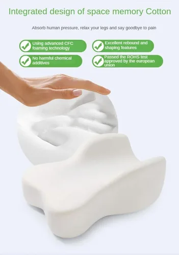 Miniatura 7 de Almohada de rodilla contorneada de espuma viscoelástica refrescante para dormir, ciática, alivio del dolor de espalda, rodilla y articulaciones