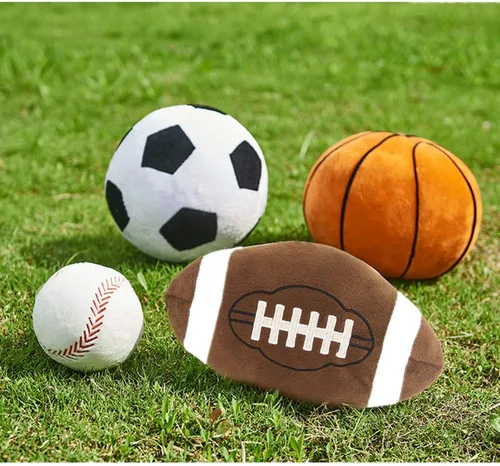 Miniatura 3 de Almohada de felpa de fútbol de 11 pulgadas, almohada de peluche esponjosa, almohada de pelota deportiva, suave y duradera, juguete deportivo