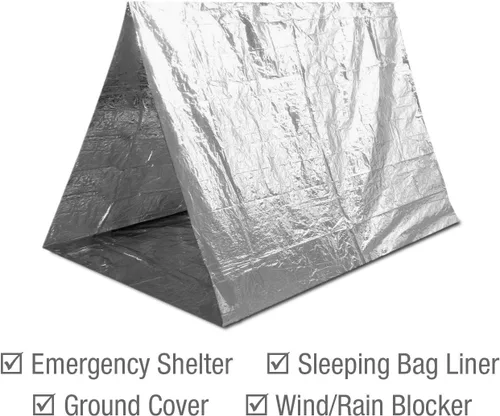Miniatura 5 de Swiss Safe Mantas térmicas de Mylar de emergencia + manta espacial adicional, compacta y aislada para clima frío, diseñada para la NASA, campamento