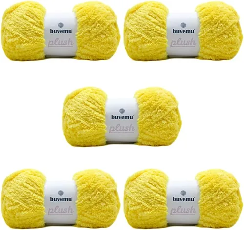 Miniatura 63 de Hilo de Pelo Sintético Super Suave y Grueso, Súper Suave y Esponjoso para Tejer, Crochet y Manualidades, 100 Gramos (3.53 Onzas) 109 Yardas