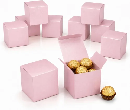 Miniatura 27 de Quotidian Cajas de regalo plegables de papel perlado italiano vintage con purpurina y tapas, de 3 x 3 x 3 pulgadas (7.6 x 3.0 x 3.0 x 3.0 in)
