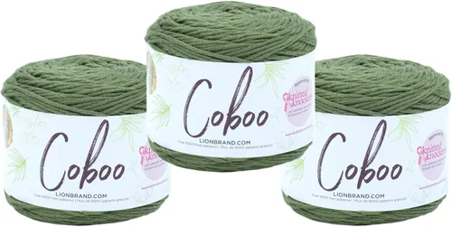 Miniatura 45 de Lion Brand Yarn Coboo, hilo suave para tejer, hacer ganchillo y manualidades, Vanilla Blossom, paquete de 3 Flor de vainilla