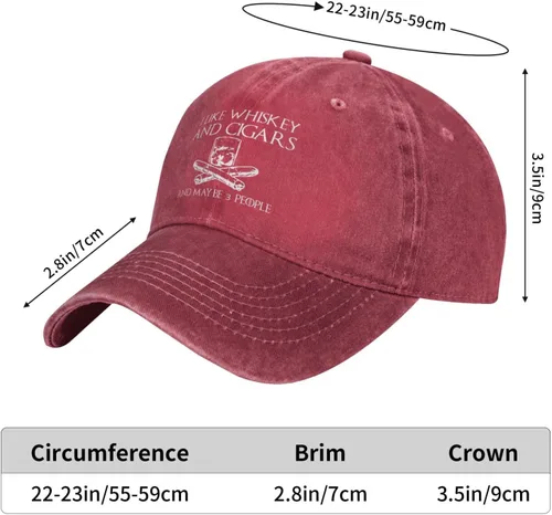 Miniatura 81 de Philysonic Funny Hat I Like Whisky and Cigars and Maybe 3 People Sombreros para Hombres Gorras de Béisbol Gorras Ajustables