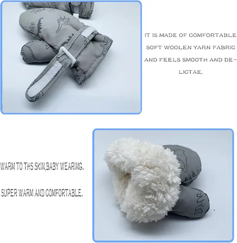 Miniatura 23 de Urban Virgin Guantes de invierno para bebés y niños pequeños, con forro polar, cálidos, impermeables, guantes de nieve para niños y niñas