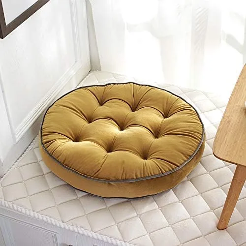 Cojines redondos grandes para adultos, almohadas de suelo de lectura, cojines de meditación con asa para yoga, sala de estar, dormitorio, sofá