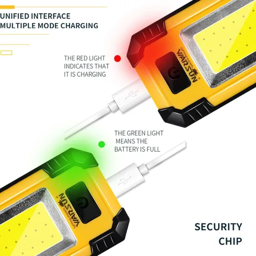 Miniatura 3 de WARSUN Y36 y ZJ889 luces de trabajo LED recargables magnético mecánico luz de trabajo portátil para acampar reparación de coches altos lúmenes