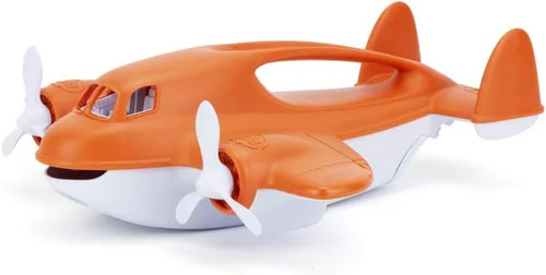 Miniatura 2 de Green Toys Fire Plane - Juego de simulación, habilidades motoras, vehículo de juguete de baño para niños. Sin BPA, ftalatos, PVC. Apto