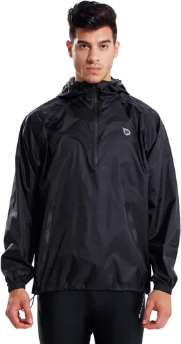 Miniatura 2 de BALEAF Chaqueta ligera para hombre para correr senderismo impermeable con capucha rompevientos con capucha y con capucha