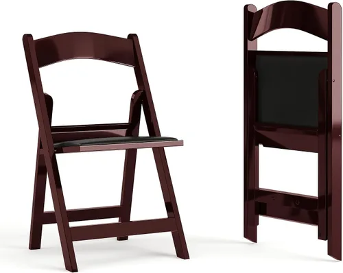 Miniatura 13 de Flash Furniture Hercules Tucker - Silla plegable de resina negra comercial, ligera, asiento extraíble acolchado de vinilo, para uso en interiores