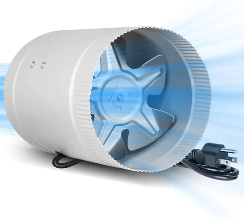 Miniatura 4 de iPower Ventilador de conducto de refuerzo en línea de 4 pulgadas, ventilador de ventilación de escape HVAC con bajo ruido para baños, cocinas