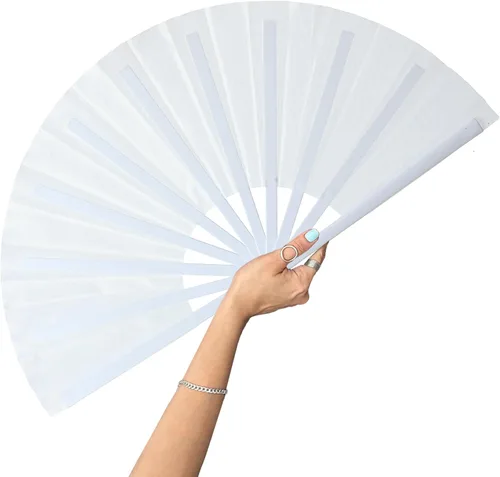 Miniatura 11 de Ventilador grande de 13 pulgadas para baile de línea, abanicos de mano para mujer, plegables, botas en el suelo, portátil para exteriores, boda
