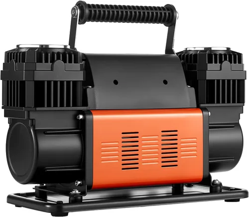 Miniatura 9 de VEVOR Compresor de aire resistente de doble cilindro, inflador de neumáticos portátil de 10.6CFM, bomba de aire todoterreno de 12 V 150 PSI