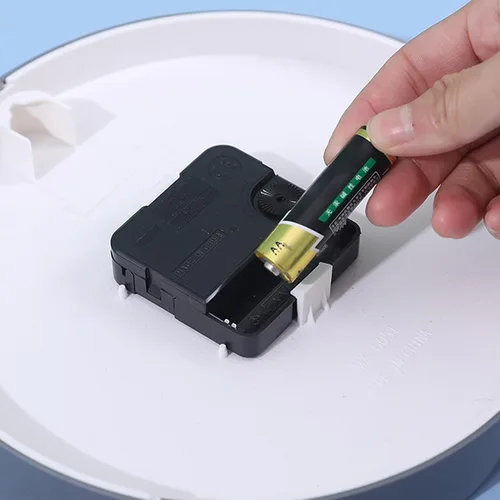Miniatura 8 de Reloj de pared redondo de moda, estilo simple, de alta precisión, funciona con pilas, fácil de leer, sin tictac, reloj de cuarzo para decoración