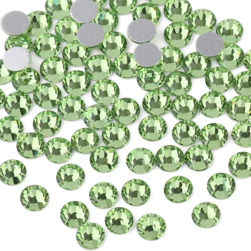 Miniatura 55 de Beadsland 1440 diamantes de imitación de cristal con parte trasera plana, gemas redondas, ámbar, SS3, 0.047-0.055 in
