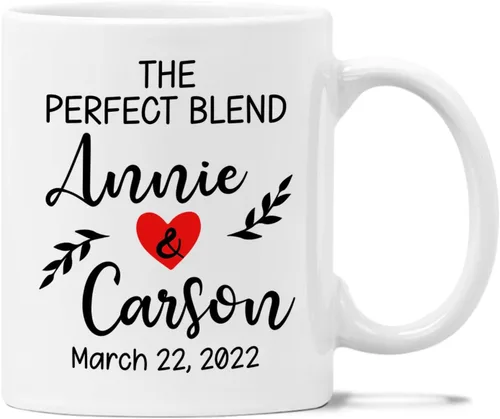 Miniatura 7 de Taza de regalo para novio/novia, regalos personalizados para agregar más amor al mundo, regalos de taza con nombre personalizado para recién