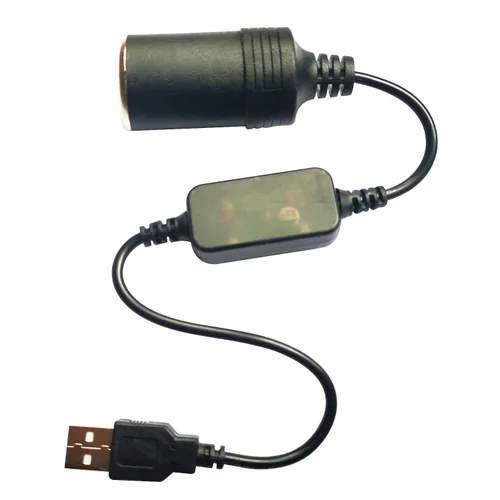 Miniatura 4 de Adaptador de enchufe USB, macho A a enchufe de encendedor de cigarrillos de coche hembra 12V, cable convertidor de potencia, adaptador de encendedor