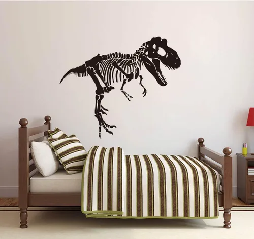 Miniatura 2 de Calcomanías grandes de esqueleto tiranosaurio de dinosaurio animal para decoración de habitación de niños y dormitorio, vinilo YT2923