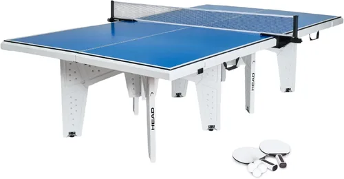 HEAD Mesa de tenis de mesa de tamaño completo para exteriores, rendimiento para todo tipo de clima, juego profesional en cualquier lugar