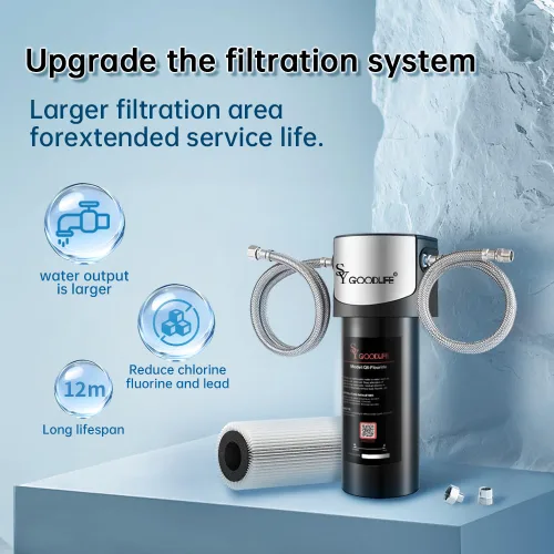 Miniatura 2 de SY GOODLIFE Q5-F Sistema de filtro de agua de conexión directa debajo del fregadero, elimina PFAS, fluoruro de PFOA/PFOS, cloro, plomo, mal sabor
