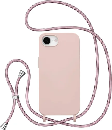 Miniatura 71 de ZTOFERA Funda Crossbody para iPhone 15 Pro con Correa de Cordón Ajustable, Funda Suave de Silicona Líquida para iPhone 15 Pro 6.1 pulgadas - Rosa