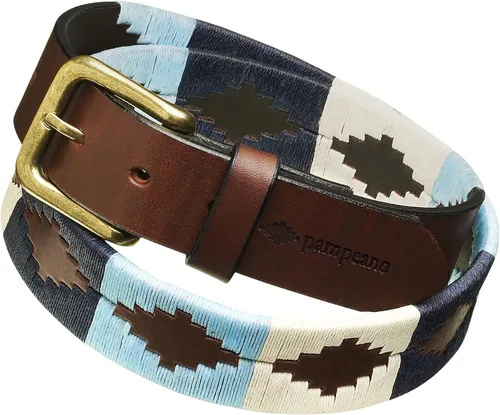 Pampeano Cinturón de polo Hecho a mano por maestros artesanos Cinturones gaucho argentinos en caja de regalo Cuero argentino cosido a mano,