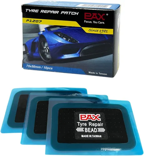 PAX 10 parches radiales de 2.953 x 1.969 in, reparación de neumáticos para pinchazos, prevención de pinchazos, herramienta de reparación de