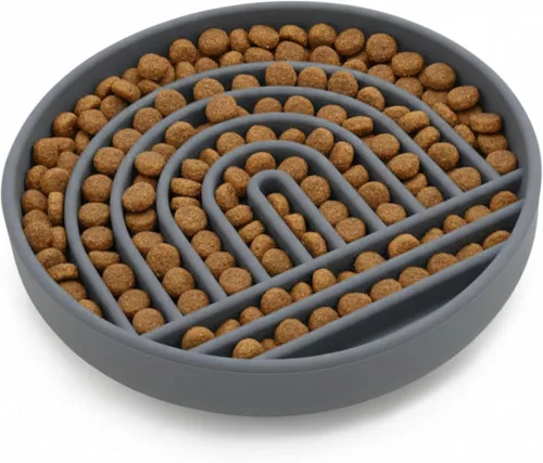 Miniatura 11 de Should We Go? Comedero lento para perros y cachorros, cuenco de silicona para comer lentamente, diseño moderno de alfombrilla para lamer, reduce