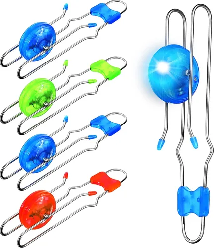 Gejoy Juego de 4 piezas de carril mágico de Pascua para niños, juguetes retro iluminados con ruedas de giroscopio magnéticas, juego de riel verde