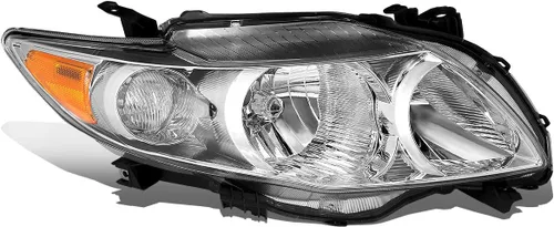 Miniatura 8 de DNA MOTORING Lámpara para faros delanteros estilo OE compatible con Toyota Corolla 09-10, TO2502182, cromo/ámbar, lado del conductor, OEM-HL-0089-L