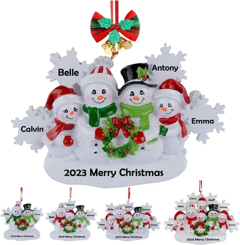 Miniatura 15 de Adorno personalizado para la primera Navidad del bebé 2025, adorno de poliresina para la primera Navidad del bebé para decoración del árbol