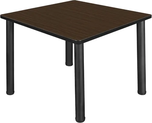 Miniatura 32 de Regency Kee - Mesa cuadrada pequeña para sala de descanso de 30 pulgadas, parte superior de cerezo, patas negras