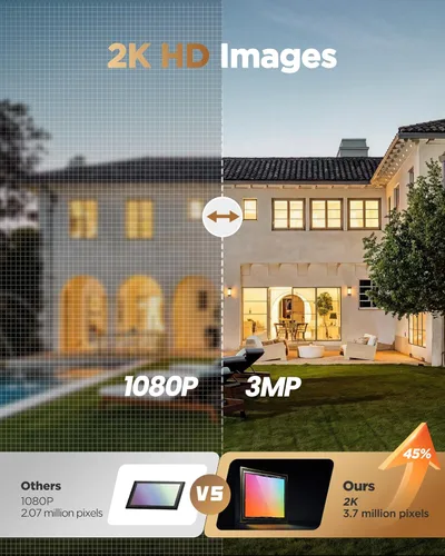 Miniatura 5 de BECAMSO Cámaras de Seguridad Inalámbricas al Aire Libre con Batería: Cámara WiFi 2K para Sistema de Seguridad del Hogar - Cámara CCTV Impermeable