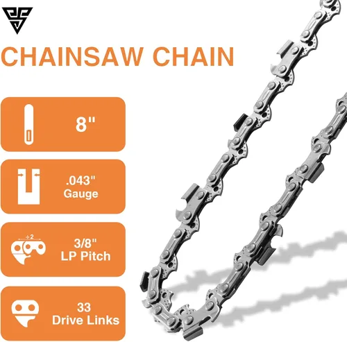 Miniatura 2 de R33 AdvanceCut - Cadena de repuesto para motosierra de 8 pulgadas, calibre 043 pulgadas, paso LP de 3/8 pulgadas, compatible con Poulan Remington