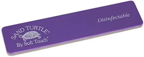 Miniatura 2 de Soft Touch Sand Turtle - Bloque de lima de uñas, grano fino 220 morado, 5 1/4 pulgadas, una pieza