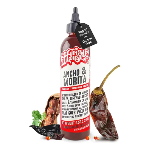 Miniatura 8 de Humble House - Salsa picante de chiles Ancho & Morita, baja en calorías y sodio, condimentos veganos para alitas de pollo, filetes, tacos