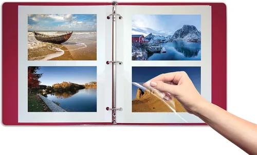 Miniatura 3 de Better Office Products - 50 hojas de montaje de fotos, 11 x 9 pulgadas, doble cara, 3 agujeros perforados, por Better Office Products, hojas