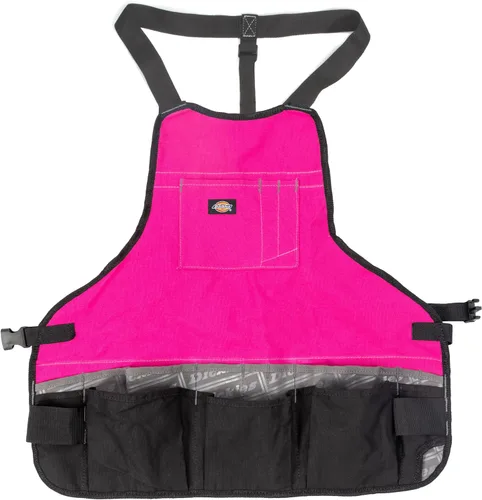 Miniatura 5 de Dickies Delantal de taller con pechera, 16 bolsillos Rosa