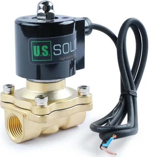 Miniatura 7 de U.S. Solid 1/2" válvula electromagnética eléctrica de latón subacuática 110V CA normalmente cerrada VITON IP67 aire no potable aceite de agua