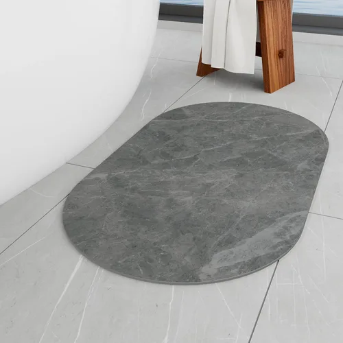 Hargiis Alfombra de baño suave y absorbente, para ducha y suelo, antideslizante, lavable a máquina, para frente de bañera y ducha (32 x 20 pulgadas,