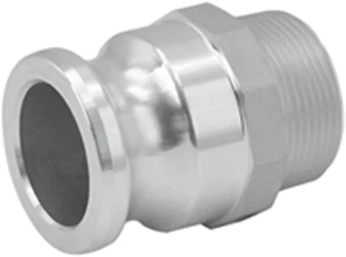 Miniatura 3 de SAFBY 2 accesorios de manguera de aluminio tipo F y cámara de ranura, enchufe x NPT macho con 2 piezas de accesorios de junta Camlock (1.5 pulgadas)