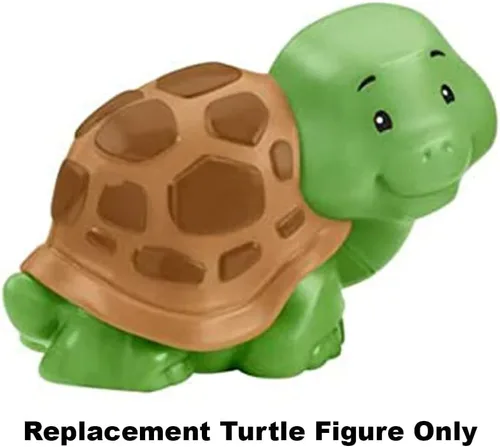 Miniatura 3 de Pieza de repuesto para el juego Fisher-Price Little People Safari Animal Friends - GFL22 ~ Figura de tortuga verde y marrón de repuesto
