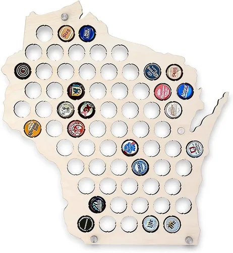 Miniatura 40 de Torched Mapa de tapa de cerveza de Virginia Occidental, soporte de tapa de cerveza de los Estados Unidos, decoración de pared, regalo para amantes