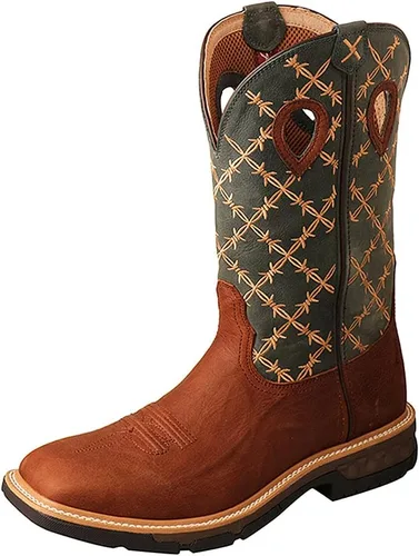 Miniatura 8 de Twisted X Mens 12" Pull On Soft Toe Western Work Boot