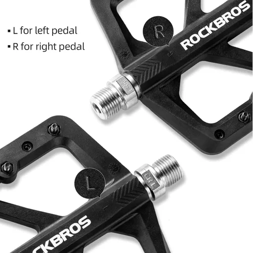 Miniatura 6 de ROCKBROS Pedales de bicicleta de montaña Pedales MTB Pedales ligeros de nailon compuesto Pedales planos de bicicleta 9/16 "DU Bearing Bike Pedales