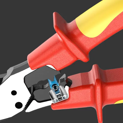 Miniatura 5 de LAOA Alicates multifuncionales aislados de 1000 V Cortador de alambre, pelacables, crimpadora con herramienta de electricista resistente de acero