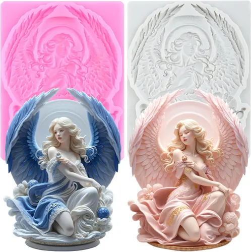 Miniatura 22 de Angel Baby - Moldes de silicona para decoración de pasteles, decoración de cupcakes, pasta de chicle de chocolate, juego de 4
