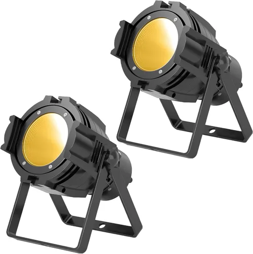 Miniatura 9 de HOLDLAMP Foco COB LED Luz de Escenario Luces Par de Fiesta Blanco Cálido Frío DMX Focos Portátiles Carcasa de Metal Luz Estroboscópica Brillante