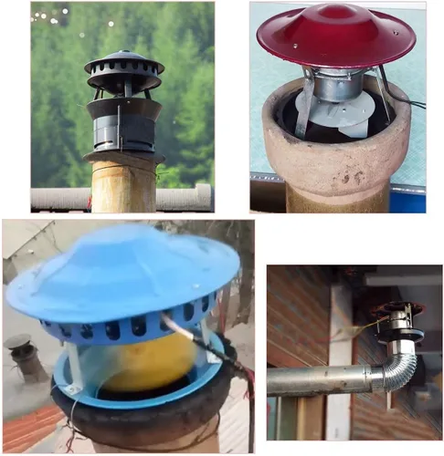 Miniatura 4 de Extractor profesional de conductos de chimenea de 80 W, ventilador de tiro inducido por ventilador de escape para el hogar, humo inducido por polvo