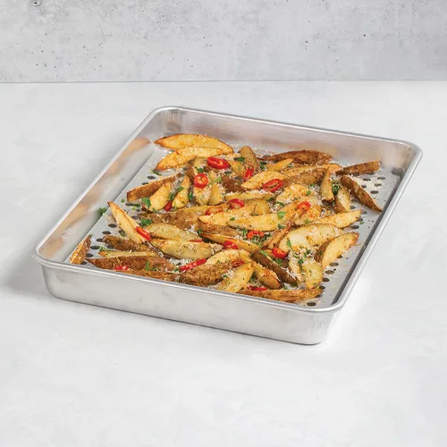 Miniatura 2 de Nordic Ware Naturals - Bandeja de media hoja de cara alta con horno multiusos y rejilla de refrigeración Hoja de lado alto + estante